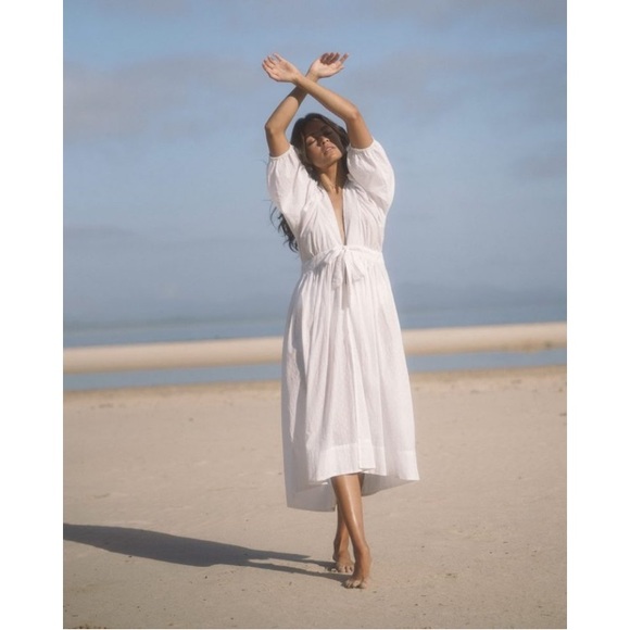 Stunning and feminine maternity Saffron Lane robe dress size S/M - Picture 2 of 10